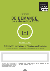 Dossier de demande de subvention 2023 « collectivités territoriales et établissements publics »